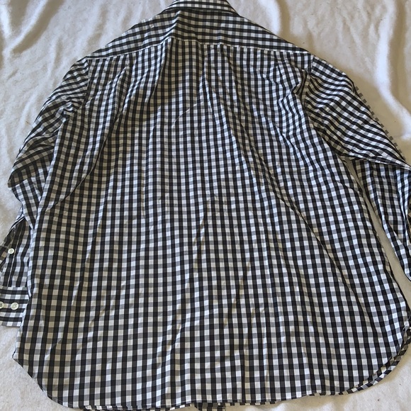 Michael Kors, men’s black and white gingham button down shirt, 17/32–33 - Picture 7 of 9
